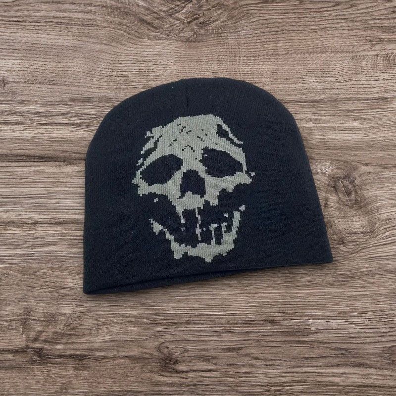 Other ALT Grunge SKULL Beanie | Opium Punk Y2K Skater Hat Size ONE SIZE - 1 Preview