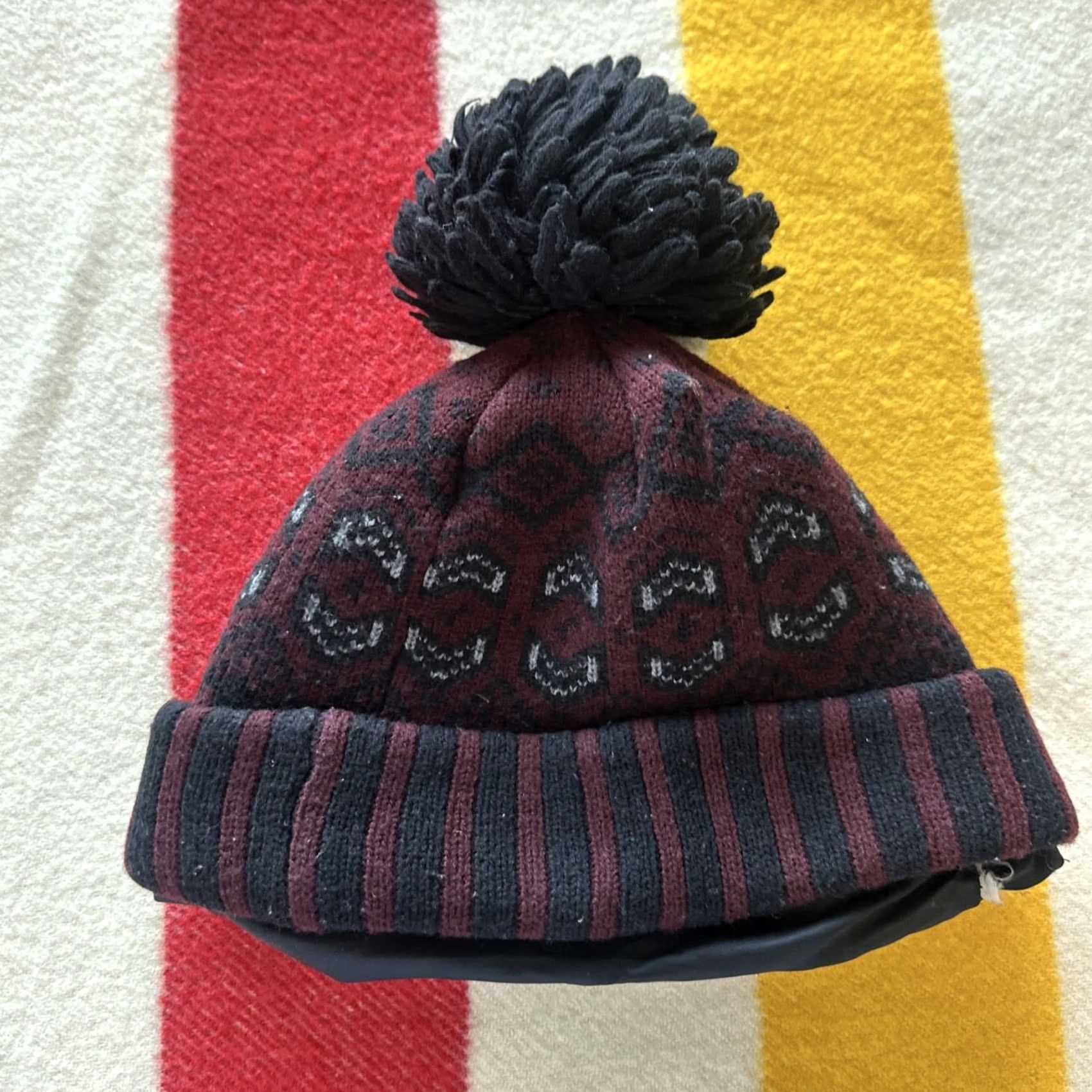 Smartwool SmartWool Beanie Hat Womens Paisley Pompom Wool Black Size One Size Size ONE SIZE - 6 Thumbnail