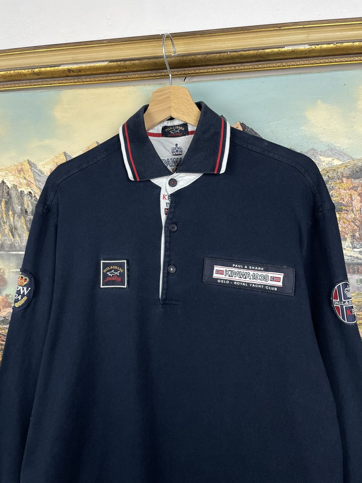 Paul & Shark Paul&Shark Polo Longsleeve Vintage Luxury Old Money Designer Size US L / EU 52-54 / 3 - 4 Thumbnail