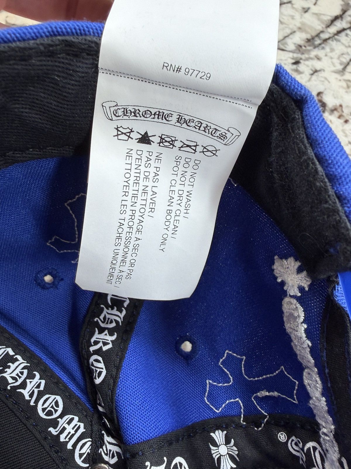 Chrome Hearts Chrome Hearts Cross Patch Hat Blue White Baseball Cap Size ONE SIZE - 18 Thumbnail