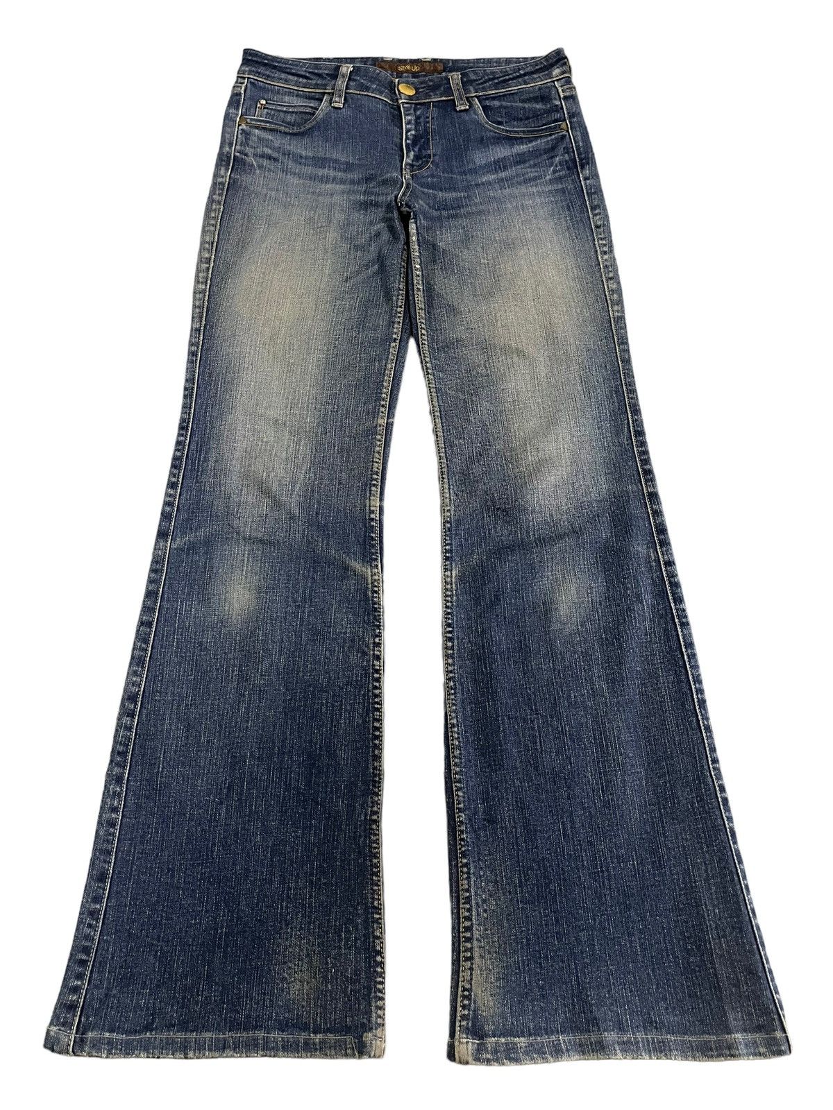 Uniqlo Vintage Japanese Uniqlo Blue Wash Style Flare Jeans Size US 29 - 1 Thumbnail