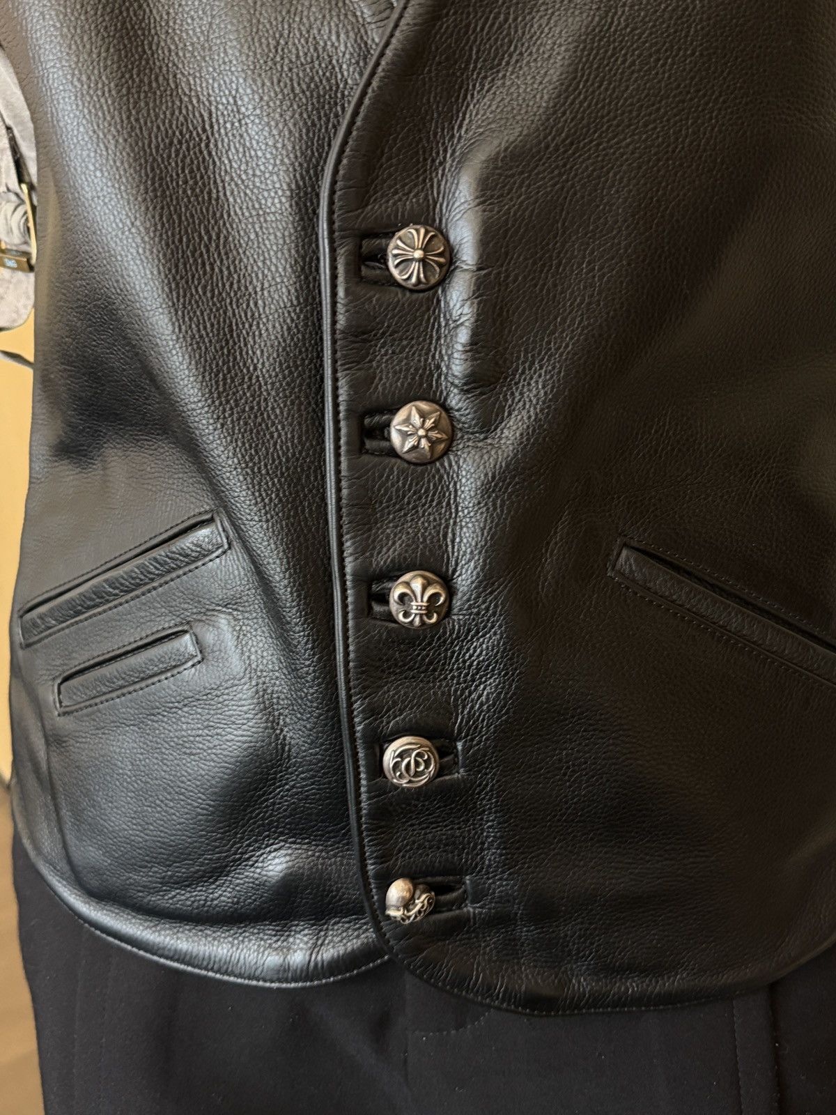 Chrome Hearts Chrome Hearts 1of1 Leather Vest Size US M / EU 48-50 / 2 - 3 Thumbnail