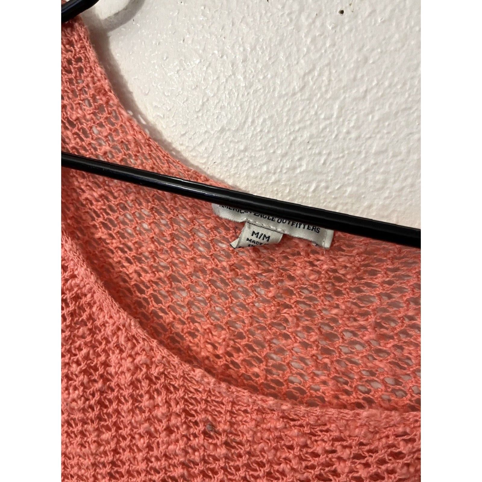 American Eagle Outfitters American Eagle Outfitters Sweater Women’s M Pink Open-Knit Pullover 3/4 Sleeve Classic Lightweight Size M / US 6-8 / IT 42-44 - 2 Thumbnail
