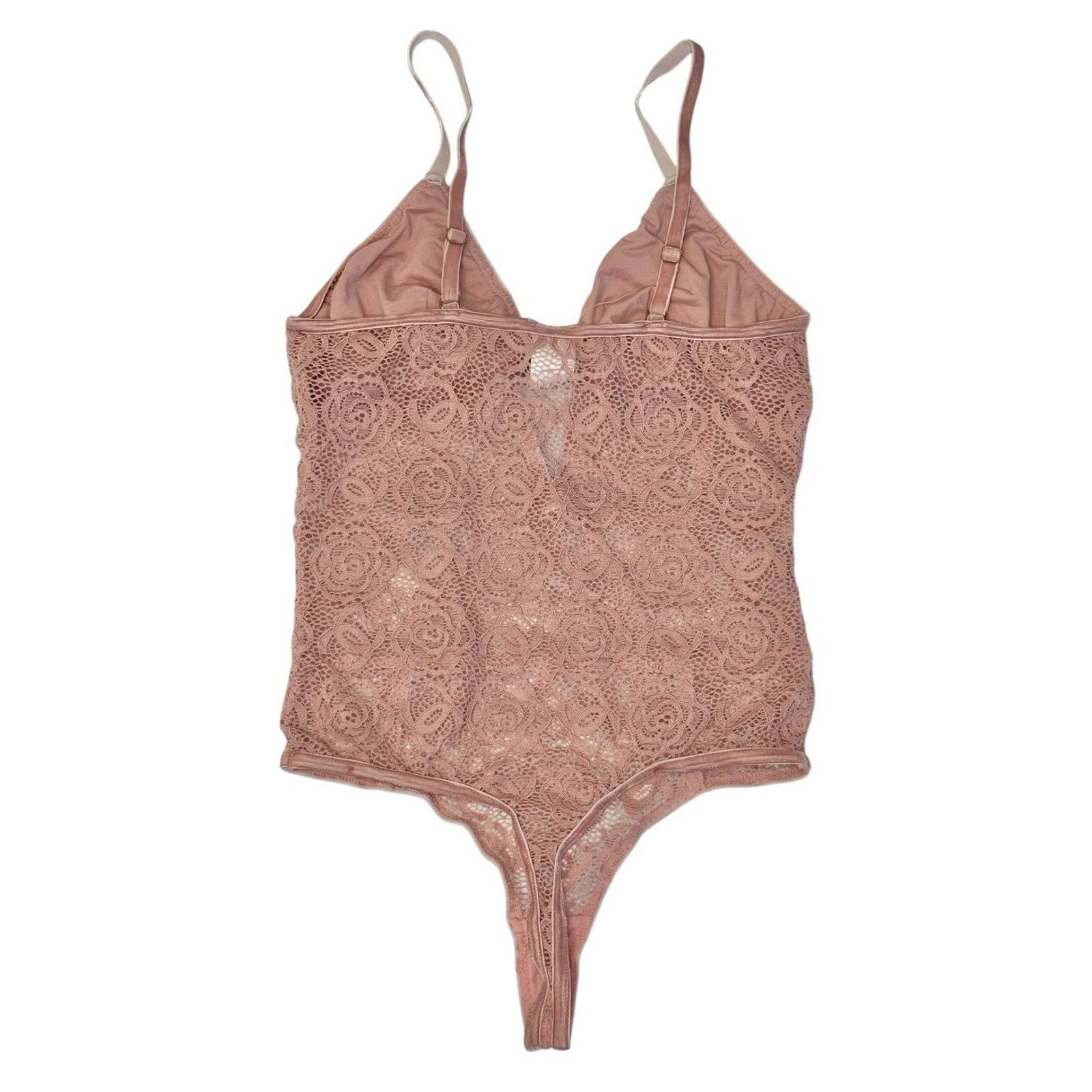 Other DYNAMIC Pink Lace Bodysuit Shear Cut Out Playsuit Lingerie Size ONE SIZE - 7 Thumbnail