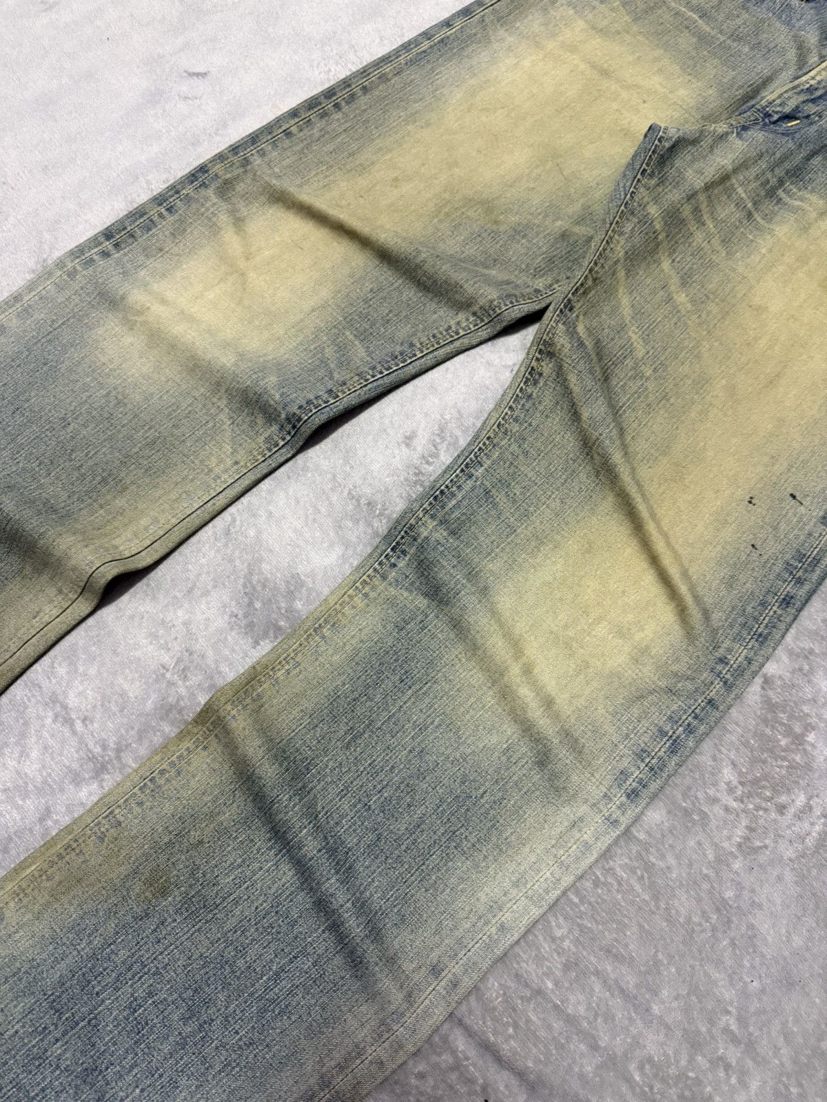 Edwin × Japanese Brand × Vintage Edwin 505 Mud Wash Selvedge Red Line Loose Straight Jeans Size US 31 - 5 Thumbnail