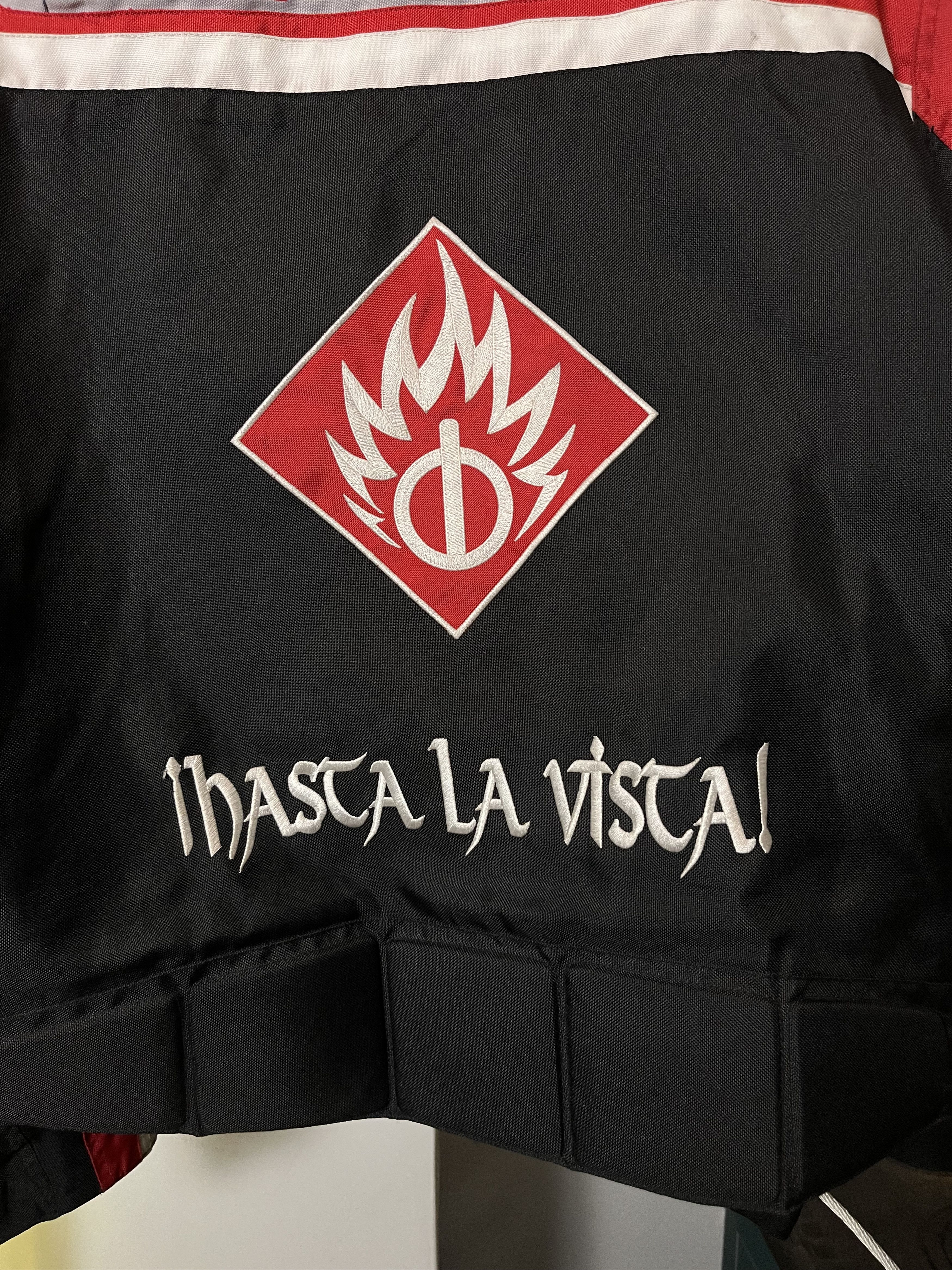 Vintage 90s Hell Fire Racing Jacket Hasta La Vista Nascar Jacket Size US XL / EU 56 / 4 - 9 Thumbnail