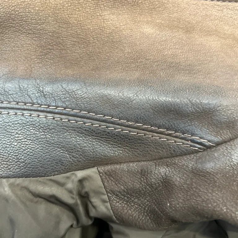 Prada Brown Leather Duffle Coat Size US L / EU 52-54 / 3 - 8 Thumbnail