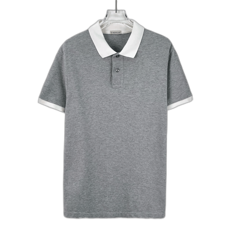 Moncler Moncler Gray Polo Shirt with Logo Size L / US 10 / IT 46 - 1 Thumbnail