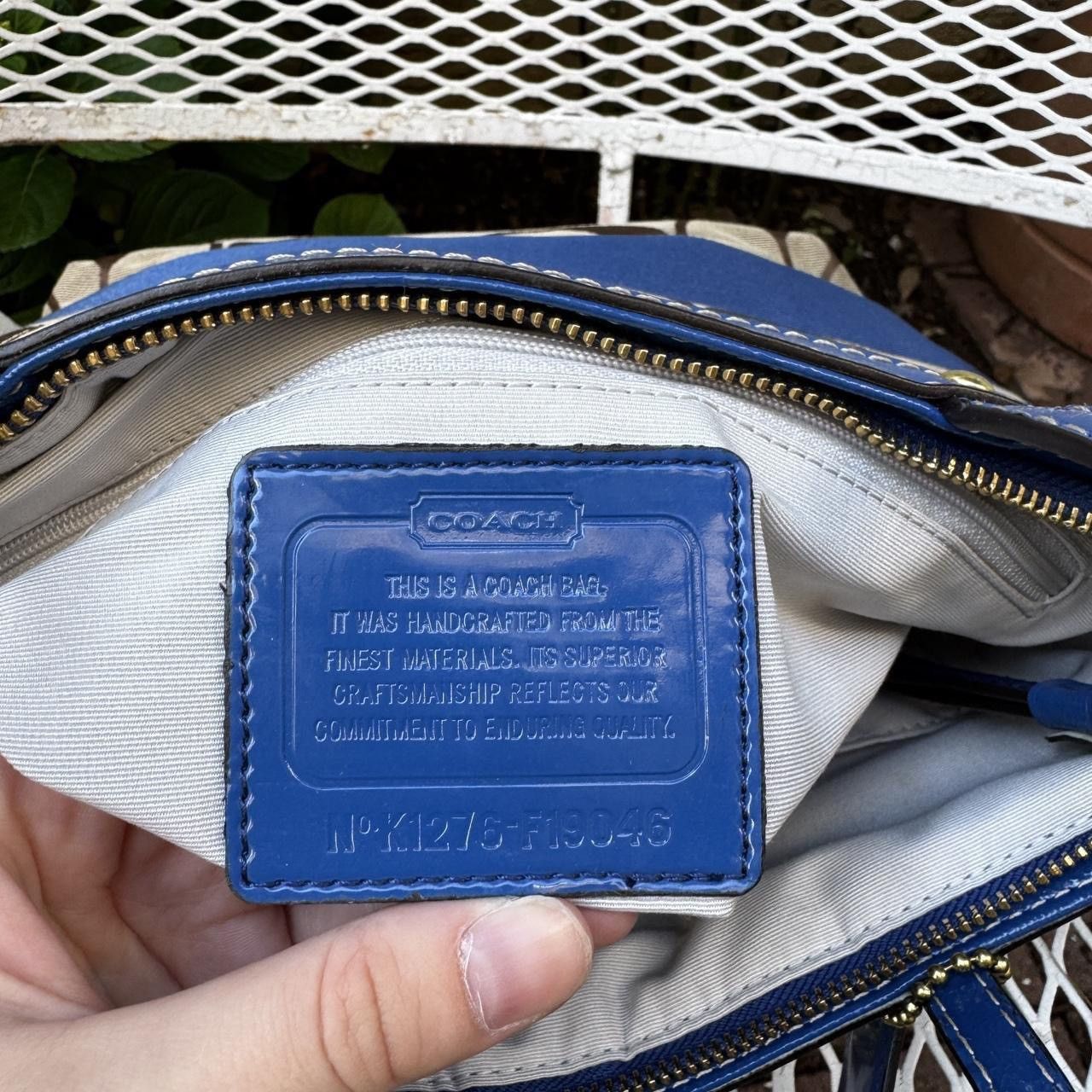 Coach Y2K Coach Blue & Brown Monogramed Mini Tote Size ONE SIZE - 7 Thumbnail