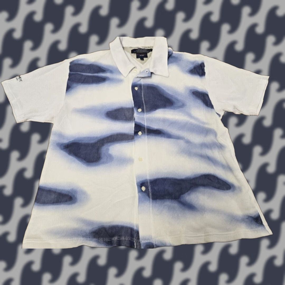 Tommy Hilfiger VINTAGE Tommy Hilfiger Blouse Shirt Women XL White Blue Short Sleeve Button Accents Casual Sleeve Retro Basic Size XL / US 12-14 / IT 48-50 - 1 Thumbnail