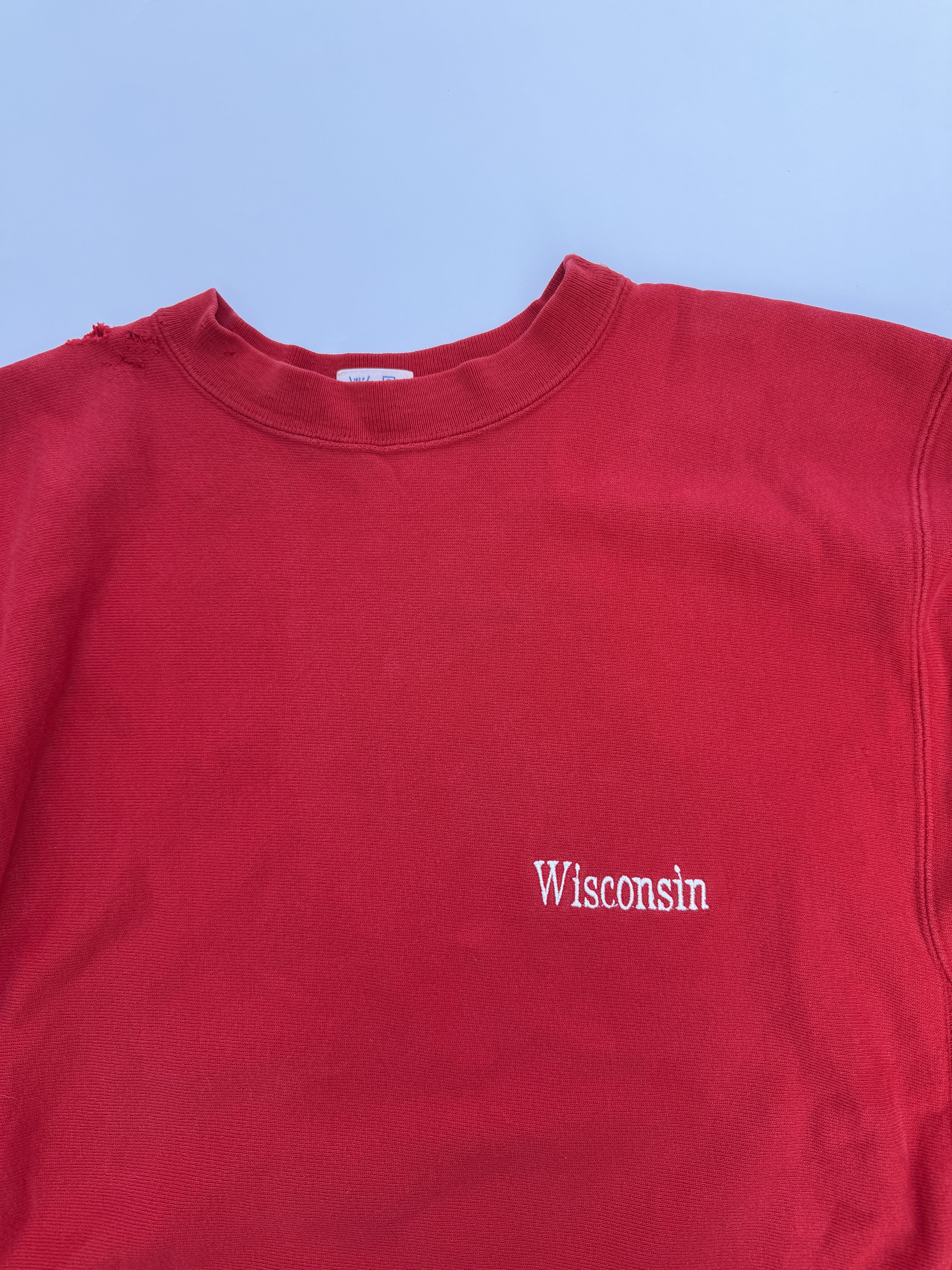 Vintage Vintage Wisconsin Champion Reverse Weave Sweatshirt Size US L / EU 52-54 / 3 - 3 Thumbnail