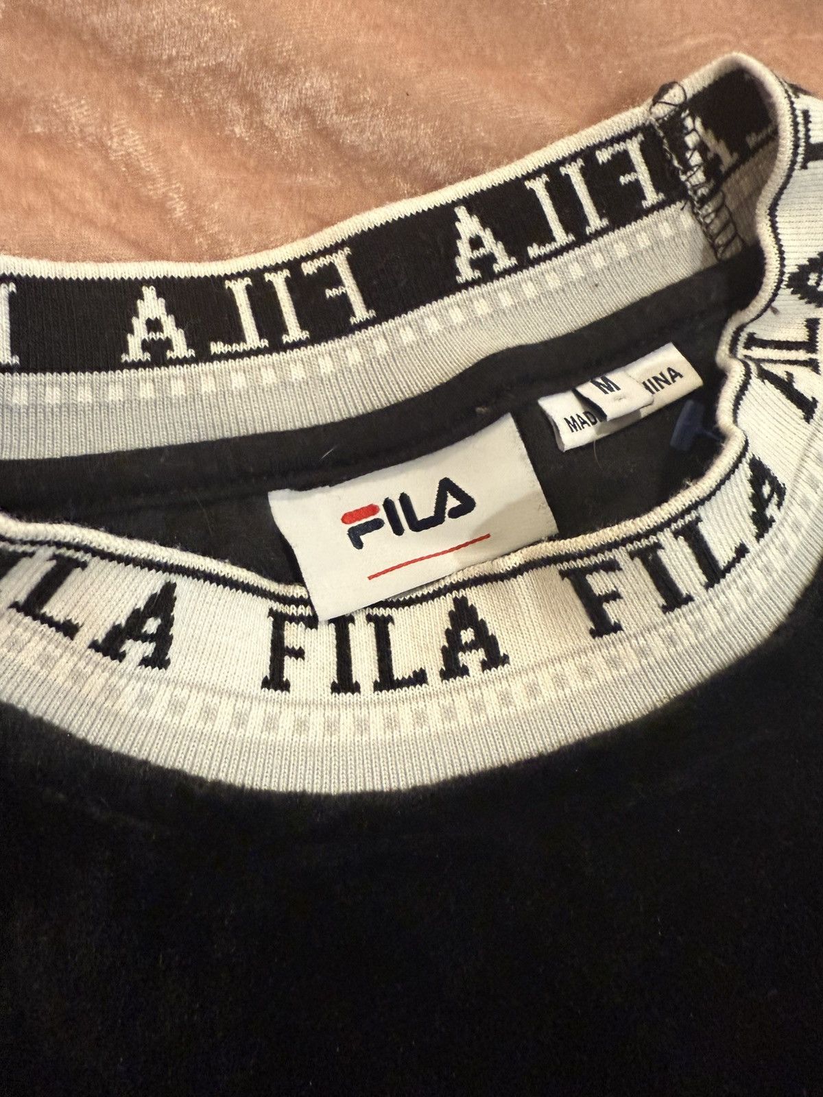 Fila Fila Black Velvet Velour Long Sleeve Top Size M / US 6-8 / IT 42-44 - 2 Thumbnail