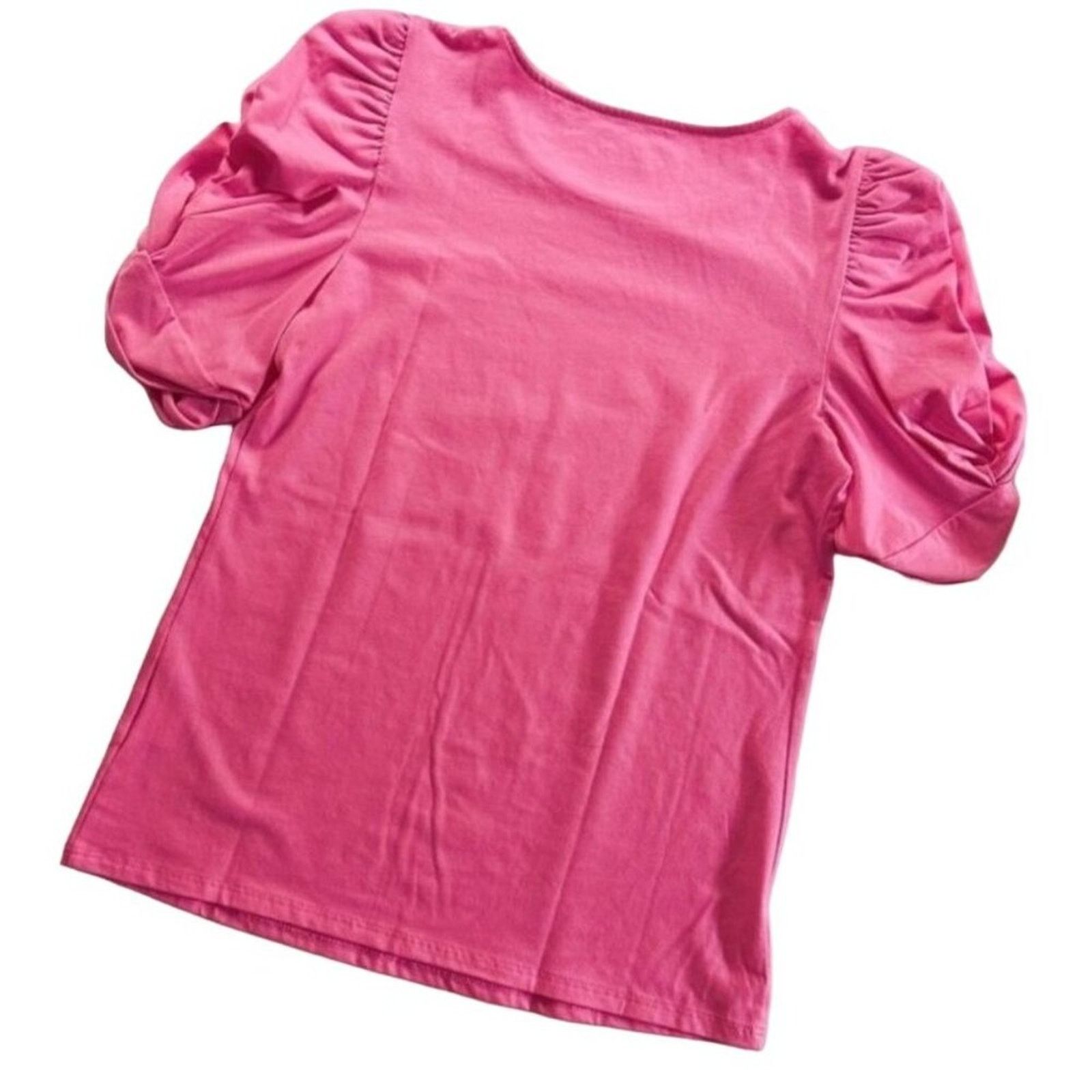 Lilly Pulitzer Lilly Pulitzer Elisabette Top Prosecco Pink Ruched Sleeve M Size M / US 6-8 / IT 42-44 - 5 Thumbnail