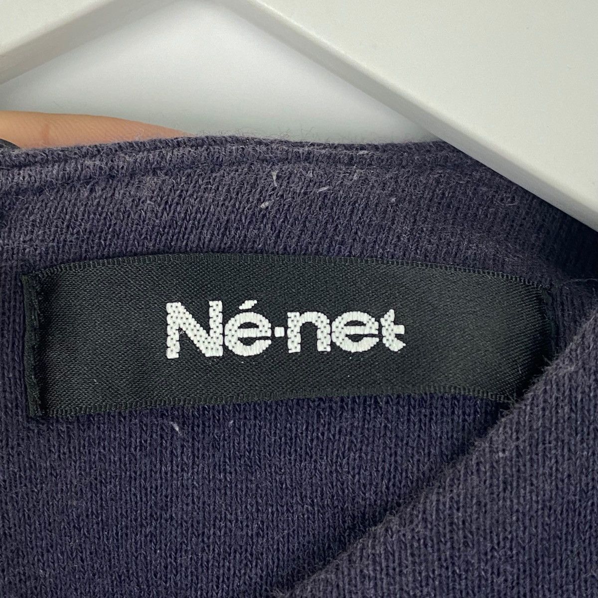 Other Vintage Issey Miyake Ne-Net Sweatshirt Navy Blue Cropped Size US S / EU 44-46 / 1 - 4 Thumbnail