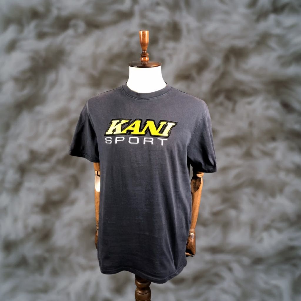 Karl Kani Kani T-Shirt Cotton Dark Blue Men Size S Crew Neck Short Sleeve Embroidered Logo Regular Fit XS? Size US S / EU 44-46 / 1 - 1 Thumbnail