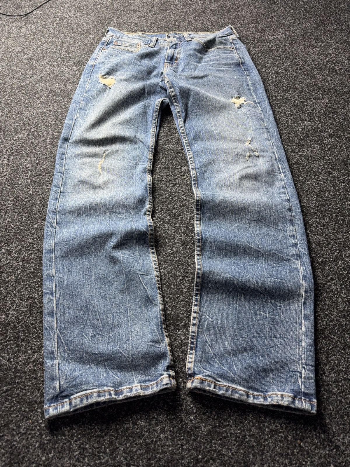 Levi's Retro Levi’s 501 Original Fit Distressed Light Wash Jeans Size US 31 - 1 Thumbnail