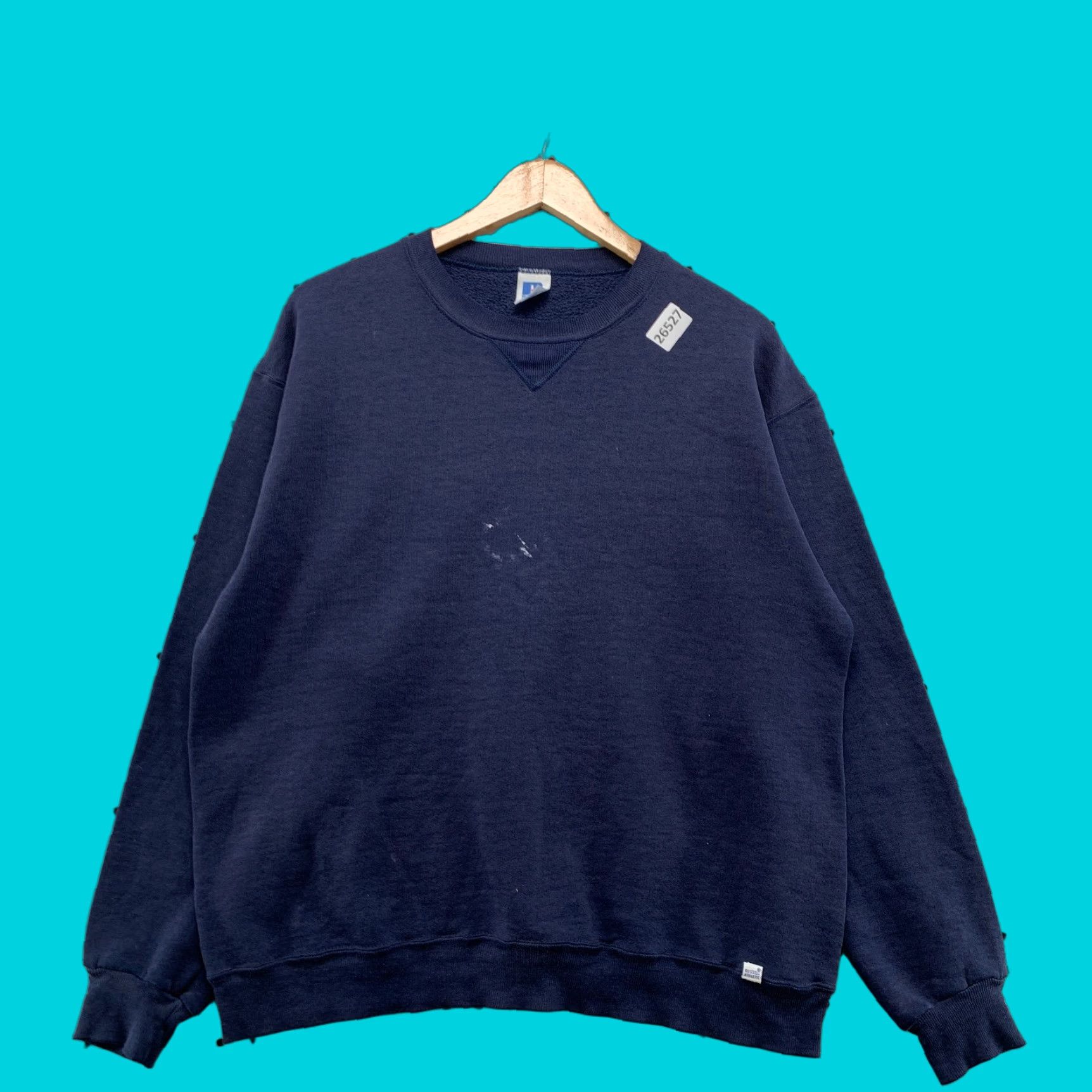 Russell Athletic VINTAGE Russell Athletic Crewneck Sweatshirt Blue Adult Large USA MADE 80s 90s Mens Sweatshirt Size US L / EU 52-54 / 3 - 1 Thumbnail