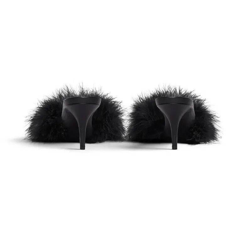 Balenciaga o1bcso1str0126 Boudoir 70mm Sandals in Black Size US 6 / IT 36 - 5 Thumbnail