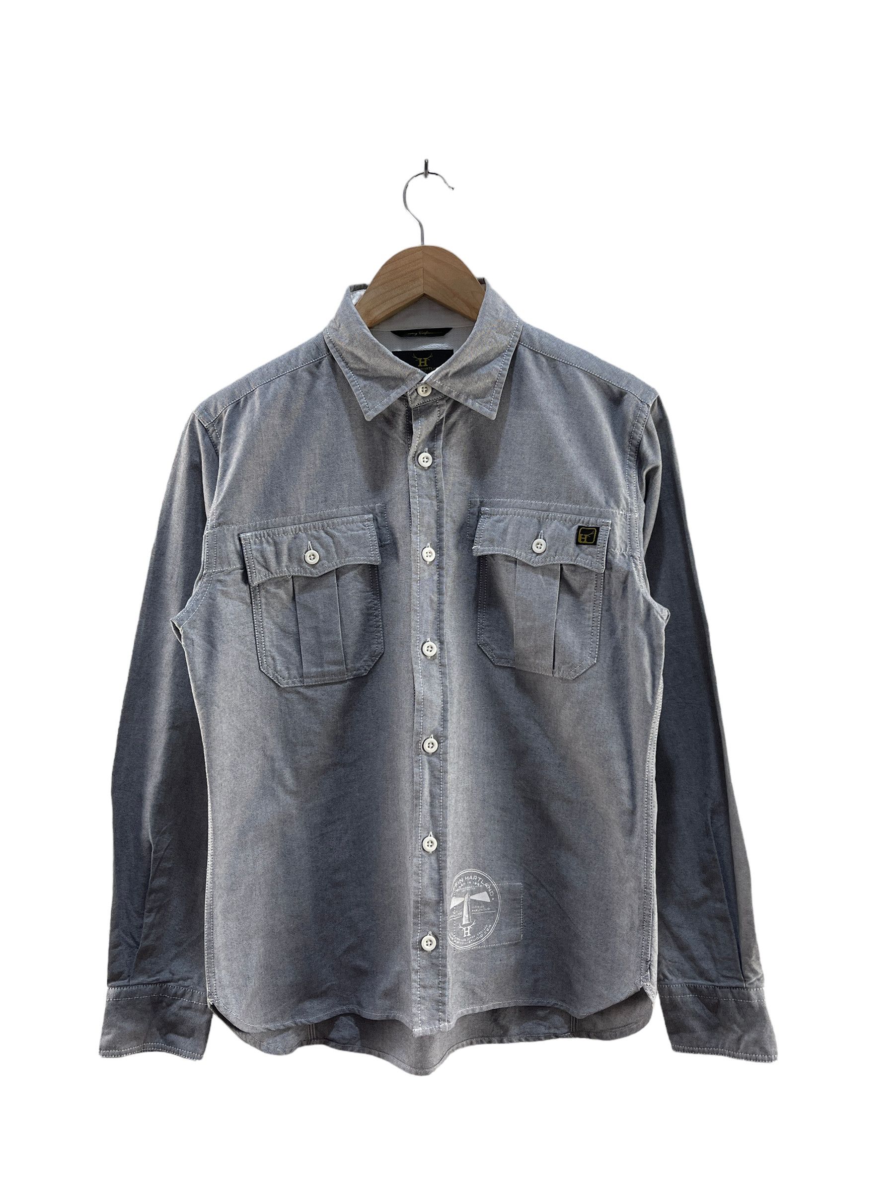 image of Griffin Hartland Button Up in Grey, Men's (Size Medium)