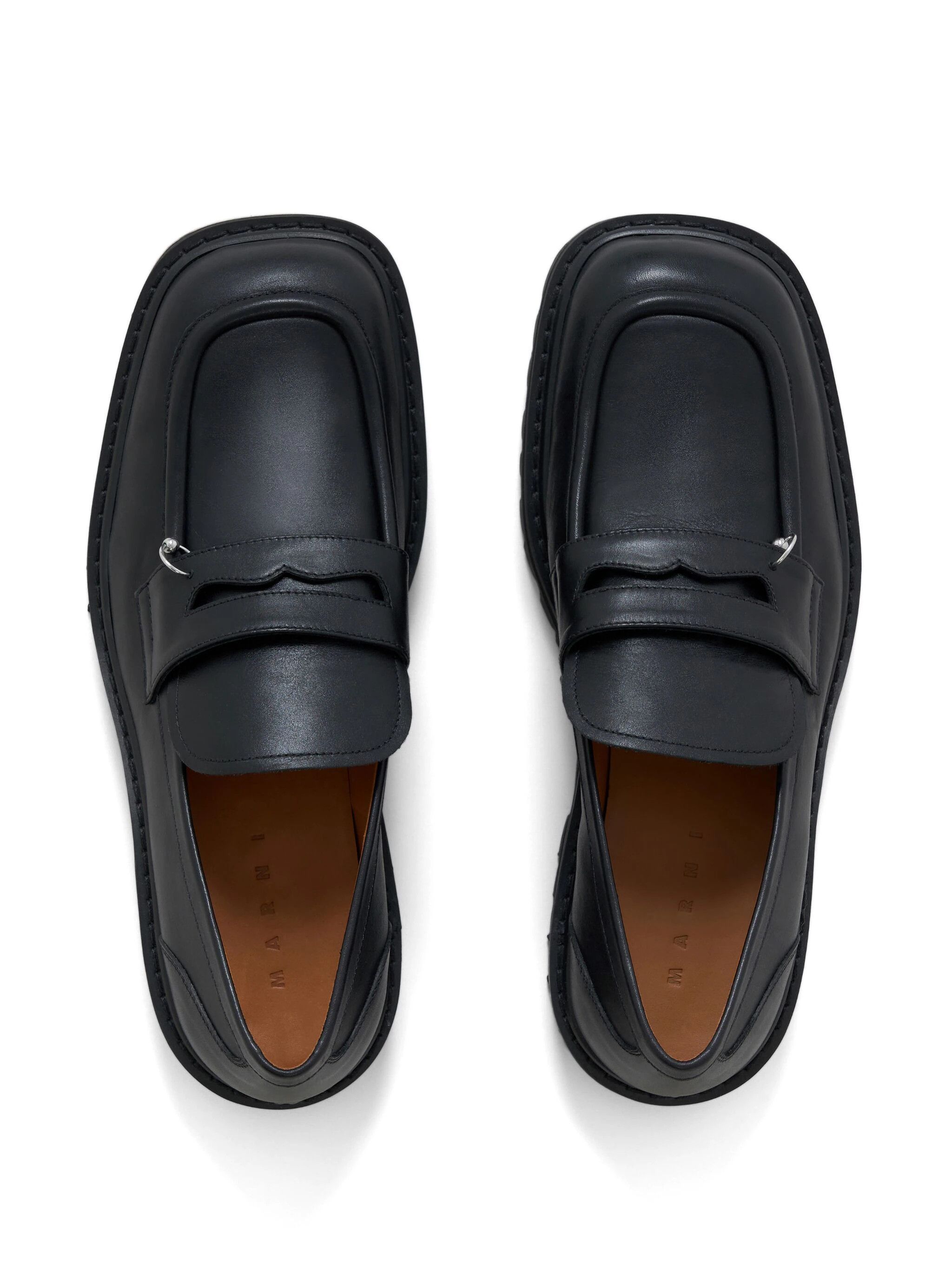 Marni o1s22i1n0924 Chunky Leather Loafers in Black Size US 11 / EU 44 - 4 Thumbnail