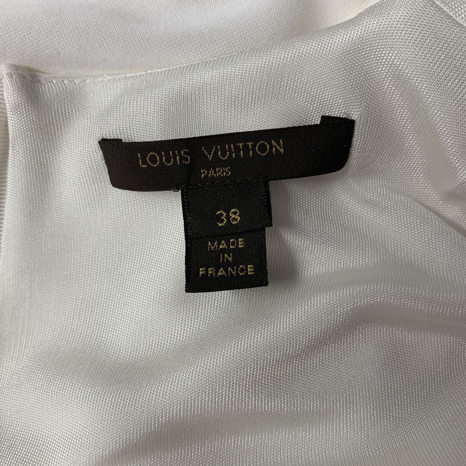 Louis Vuitton LOUIS VUITTON White Yellow Viscose Polyester Dress Top Size XS / US 0-2 / IT 36-38 - 5 Thumbnail