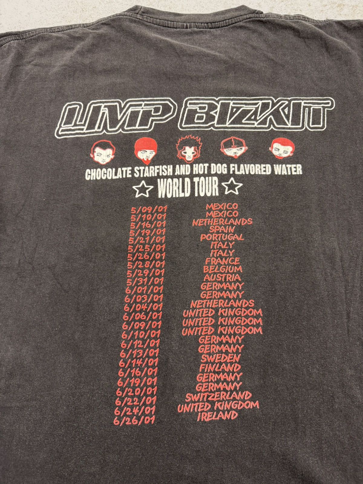 Band Tees Vintage 2001 Limp Bizkit Tour T-Shirt Size US XL / EU 56 / 4 - 12 Thumbnail