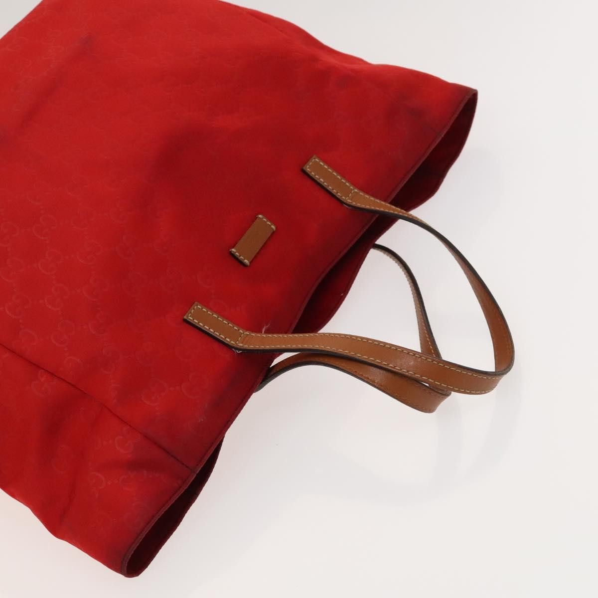 Gucci GUCCI GG Canvas Tote Bag Nylon Red Gold Size ONE SIZE - 6 Thumbnail
