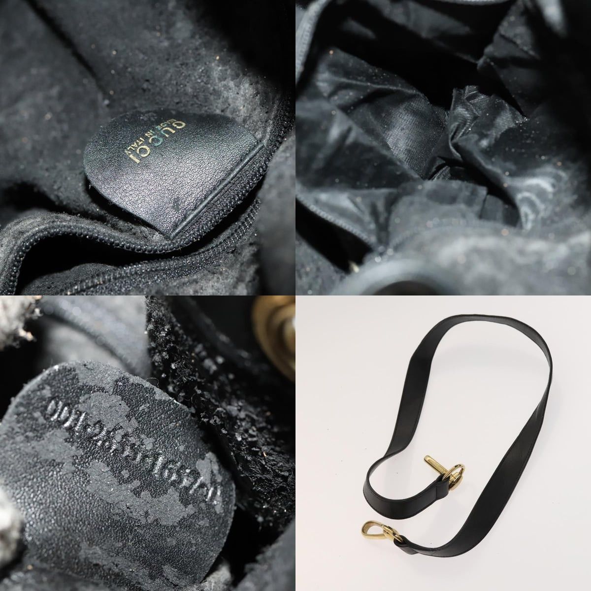 Gucci GUCCI Bamboo Hand Bag Leather Black Gold 001 2855 1657 0 Size ONE SIZE - 12 Thumbnail