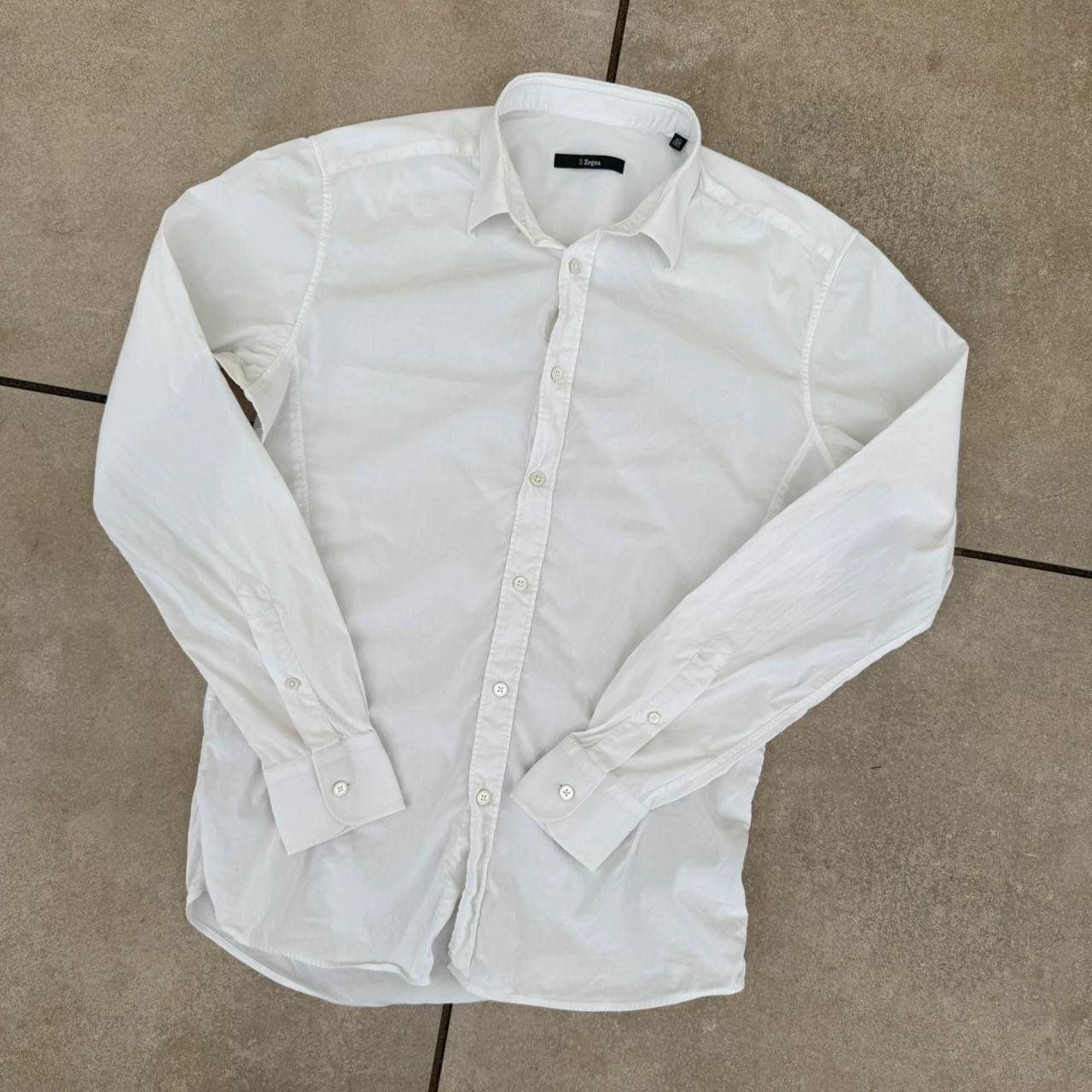 Ermenegildo Zegna Ermenegildo Zegna Shirt White Formal Button Up Size US M / EU 48-50 / 2 - 2 Thumbnail