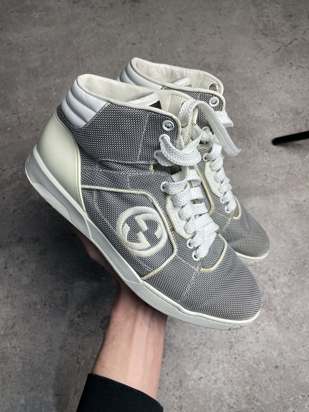 Gucci Gucci Gray High Top Sneakers Size US 8 / EU 41 - 2 Thumbnail