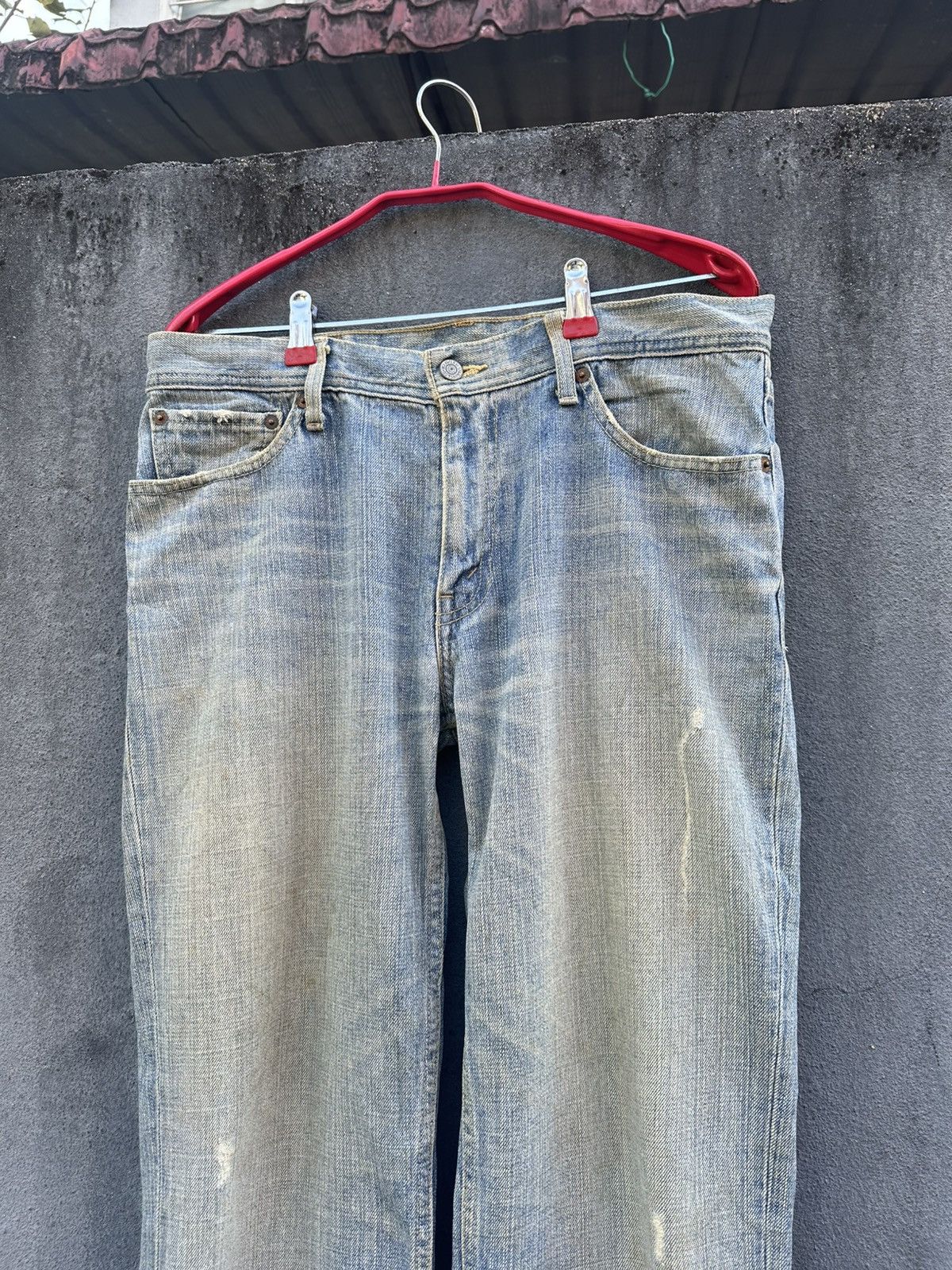Levi's 👹Vintage 90s Levis Straight Cut Baggy Jeans Size US 31 - 10 Thumbnail