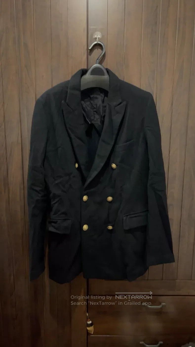 Comme des Garcons Comme Des Garcons Wool Coat with Golden Double-Breasted Bu Size M / US 6-8 / IT 42-44 - 1 Thumbnail