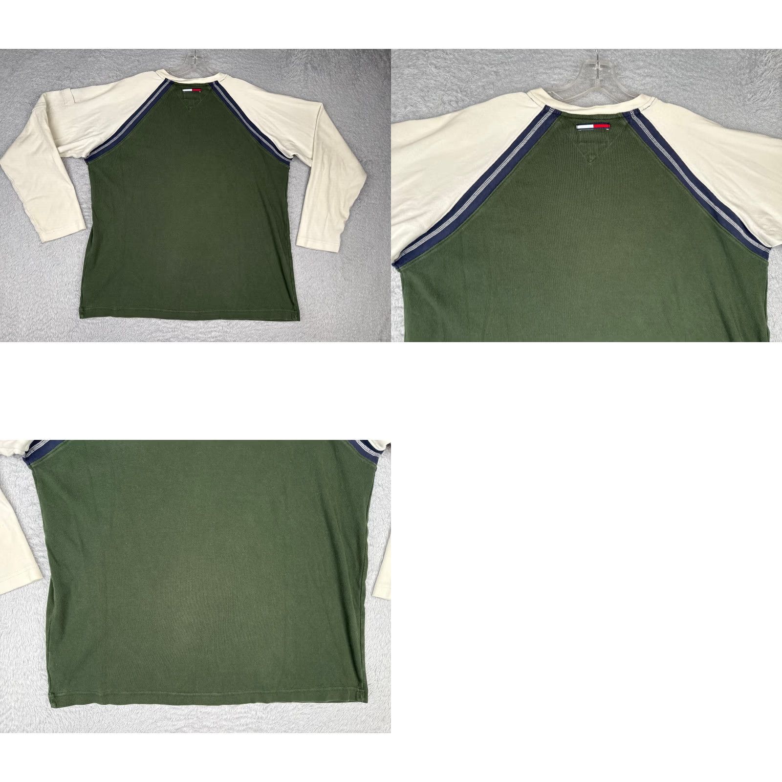 Tommy Hilfiger Tommy Hilfiger Jeans Shirt Adult Large Green Long Sleeve V-Neck 100% Cotton Size US L / EU 52-54 / 3 - 9 Thumbnail
