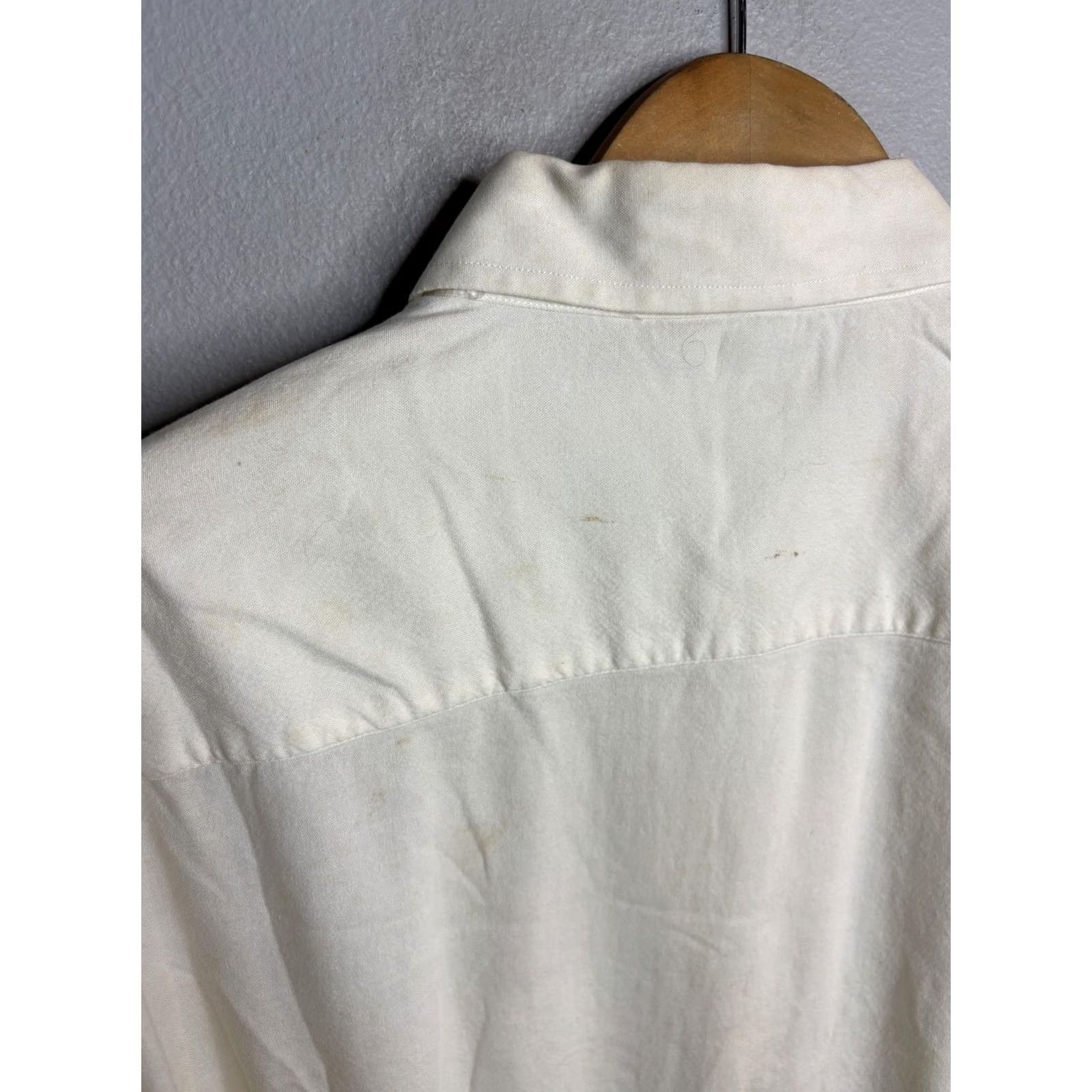 Logo 7 D&G Shirt Mens 36 White Button Down Long Sleeve Dress Classic Pocket Logo Size 36R - 7 Thumbnail