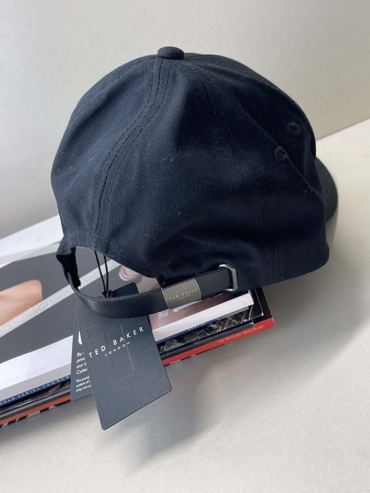 Ted Baker (new+tag) Ted Baker London black men hat cap leather strap Size ONE SIZE - 15 Thumbnail