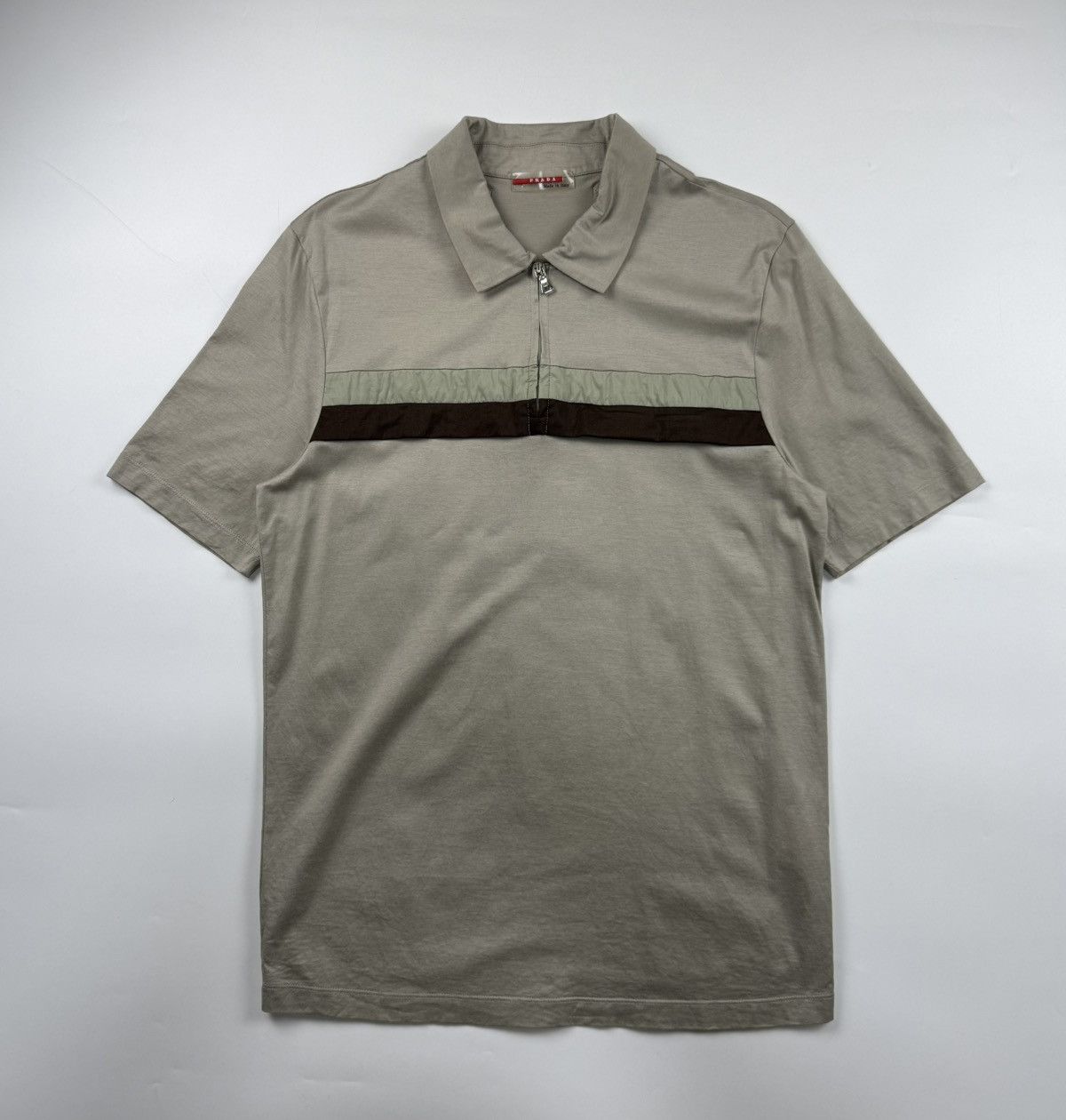 トップス 03ss Prada luna rossa gray Polo shirts Polo Luna Rossa Prada Pirelli En Laine Piquée Gris | PRADA - France