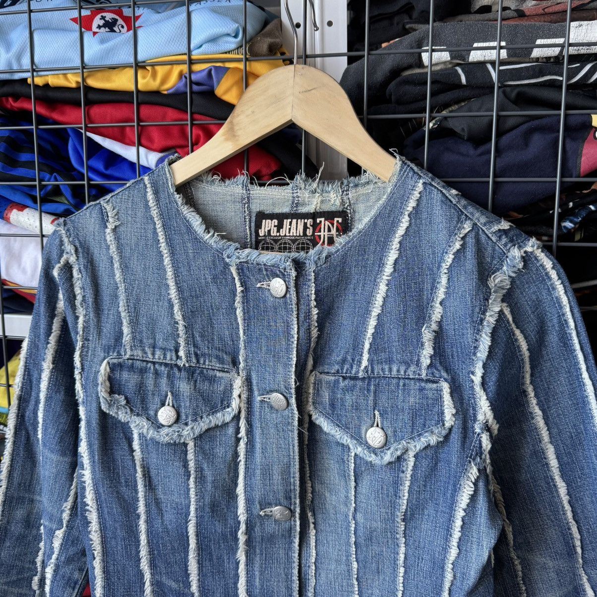 Vintage Jean Paul Gaultier JPG Fray Denim Jacket Size M / US 6-8 / IT 42-44 - 4 Thumbnail