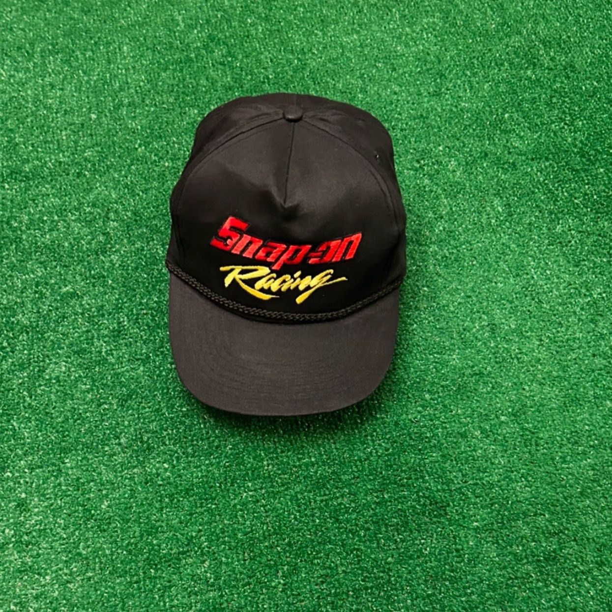 Vintage VINTAGE Snap-on Racing Snap On Tools Logo VTG SnapBack Hat Adult Black Snapback 90s Mens One Size Black USA Sports Hip Hop Adjustable Size ONE SIZE - 4 Thumbnail