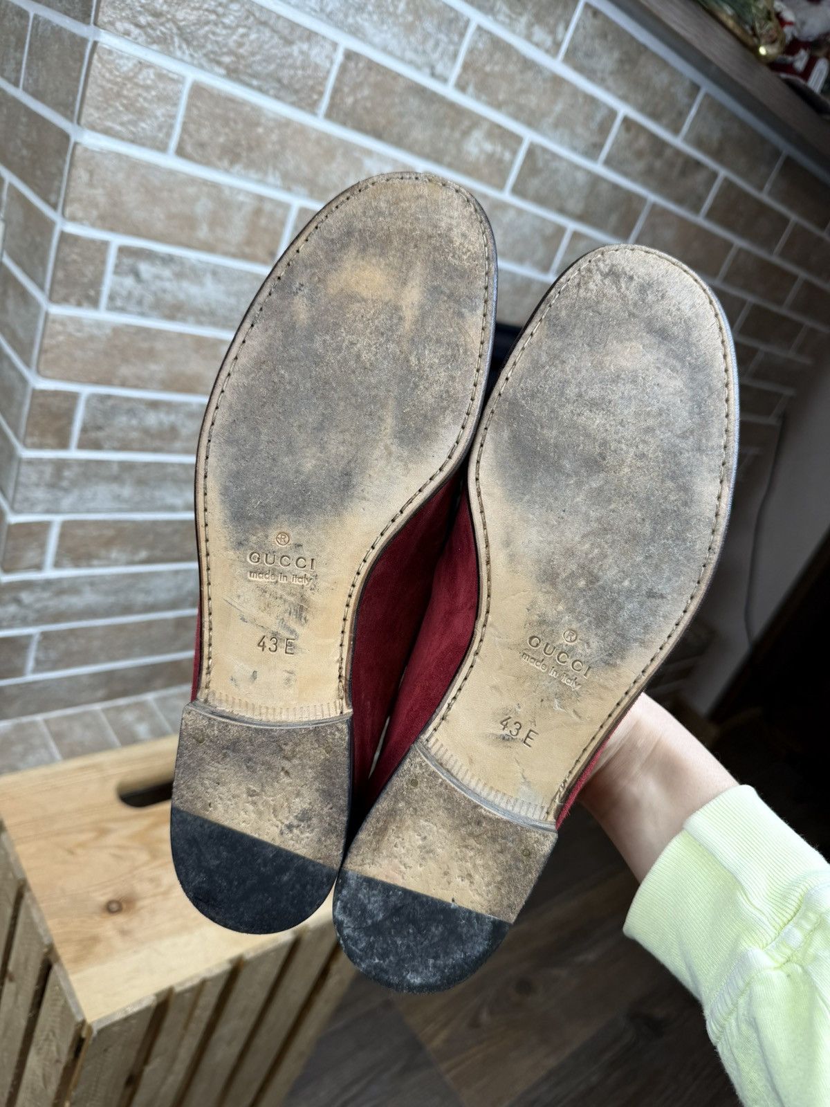 Gucci Gucci Horsebit 1953 Red Suede Loafers Shoes Size EU43 US10 Size US 10 / EU 43 - 13 Thumbnail