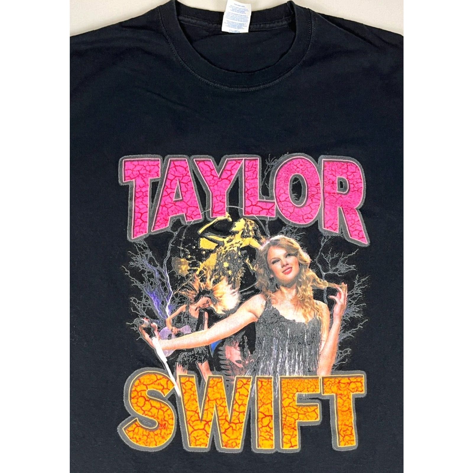 Port & Company Taylor Swift x Barstool T-Shirt Sz L Unisex Adults Black Cotton Crew Neck Short Sleeve Shirt Mens Womens Size L / US 10 / IT 46 - 4 Thumbnail