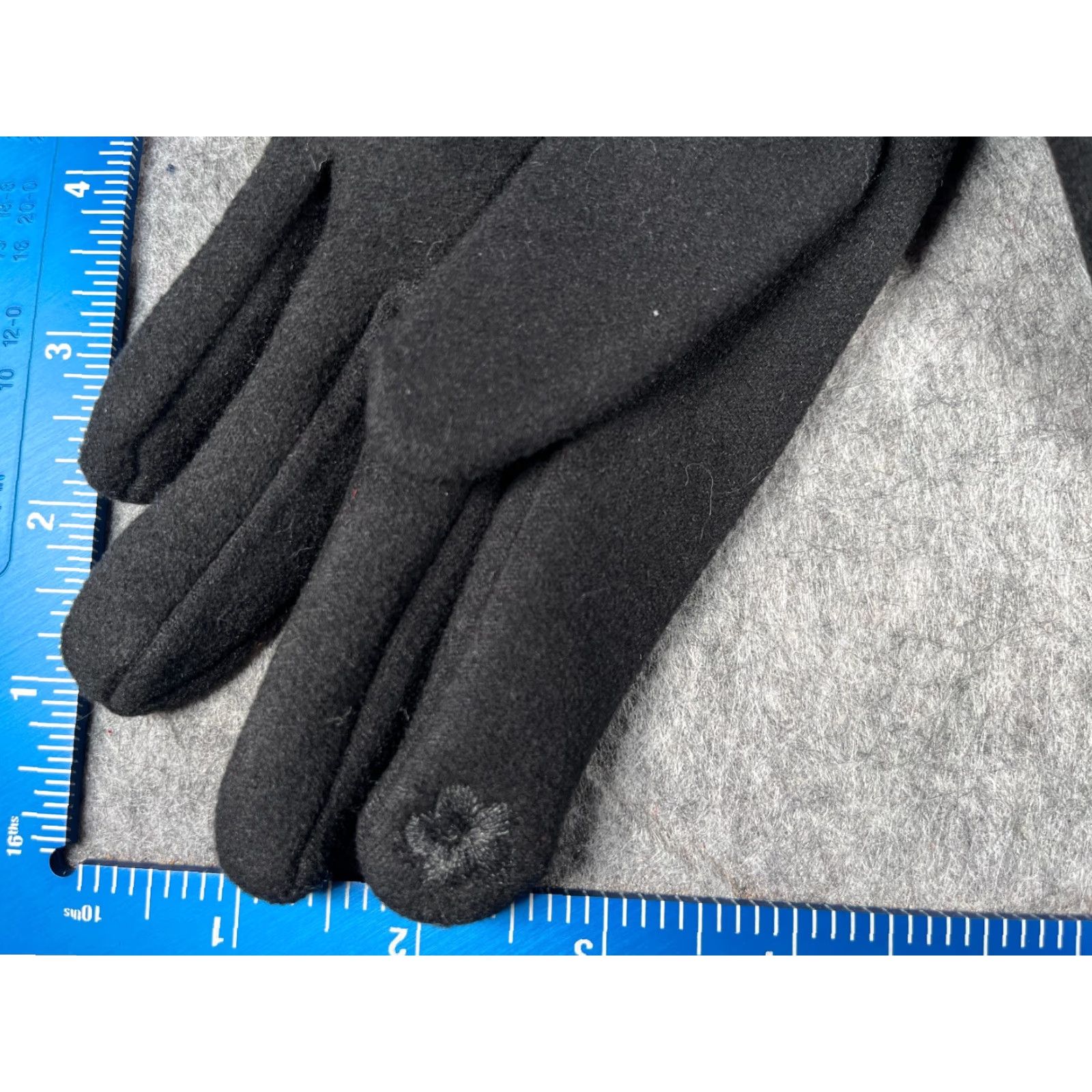 Vintage Hadley Women Gloves One Size Black 100% Polyester Faux Suede Leather NEW Size ONE SIZE - 6 Thumbnail