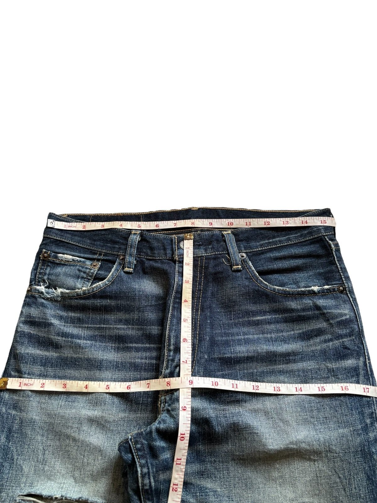 LVC × Levi's × Levi's Vintage Clothing Vintage 90s Levis 502 Mud Wash Distressed Ripped Loose Jean Size US 31 - 12 Thumbnail