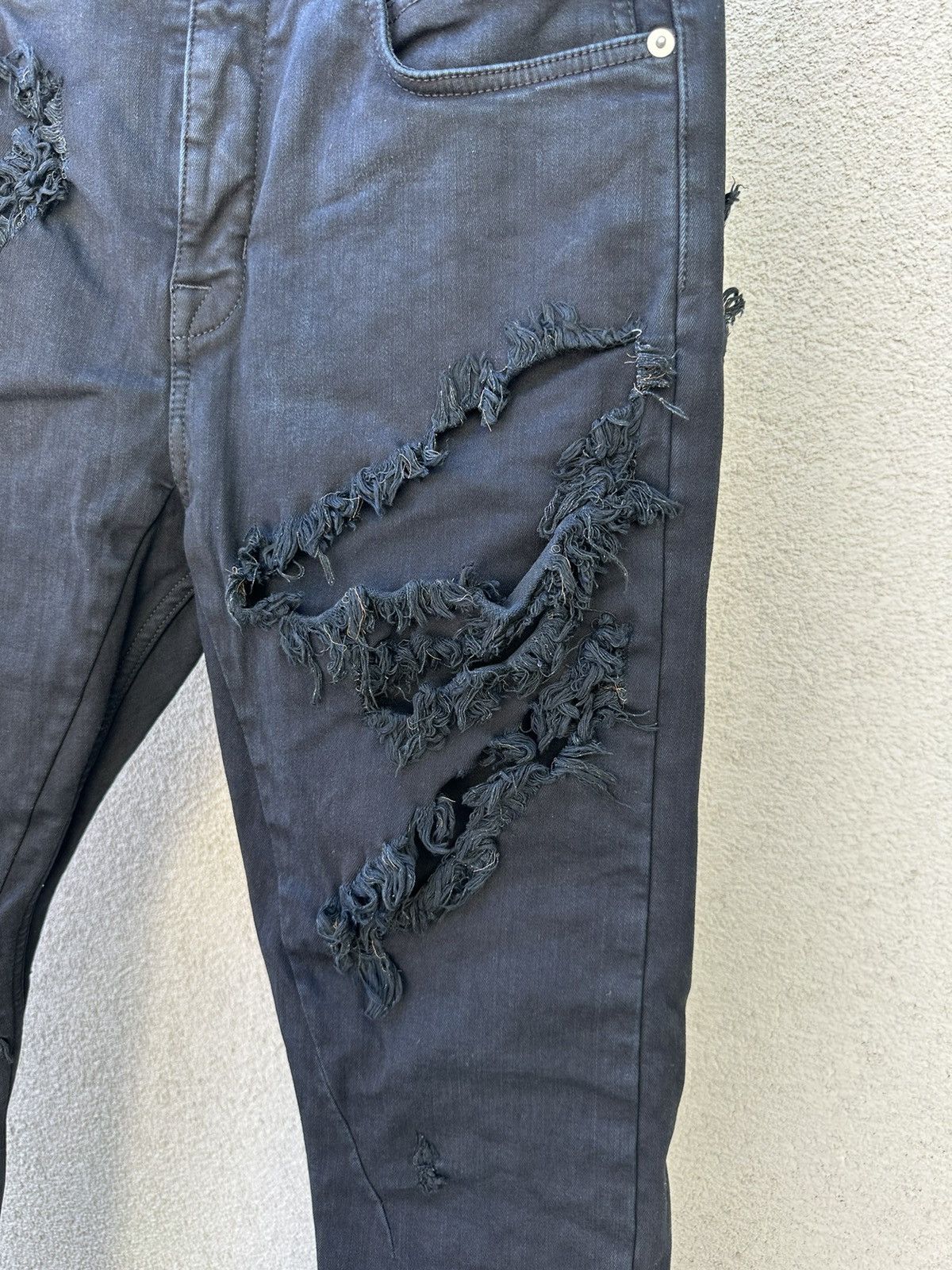 Rick Owens × Rick Owens Drkshdw Rick Owens frayed detail Detroit Denim Size US 31 - 3 Thumbnail