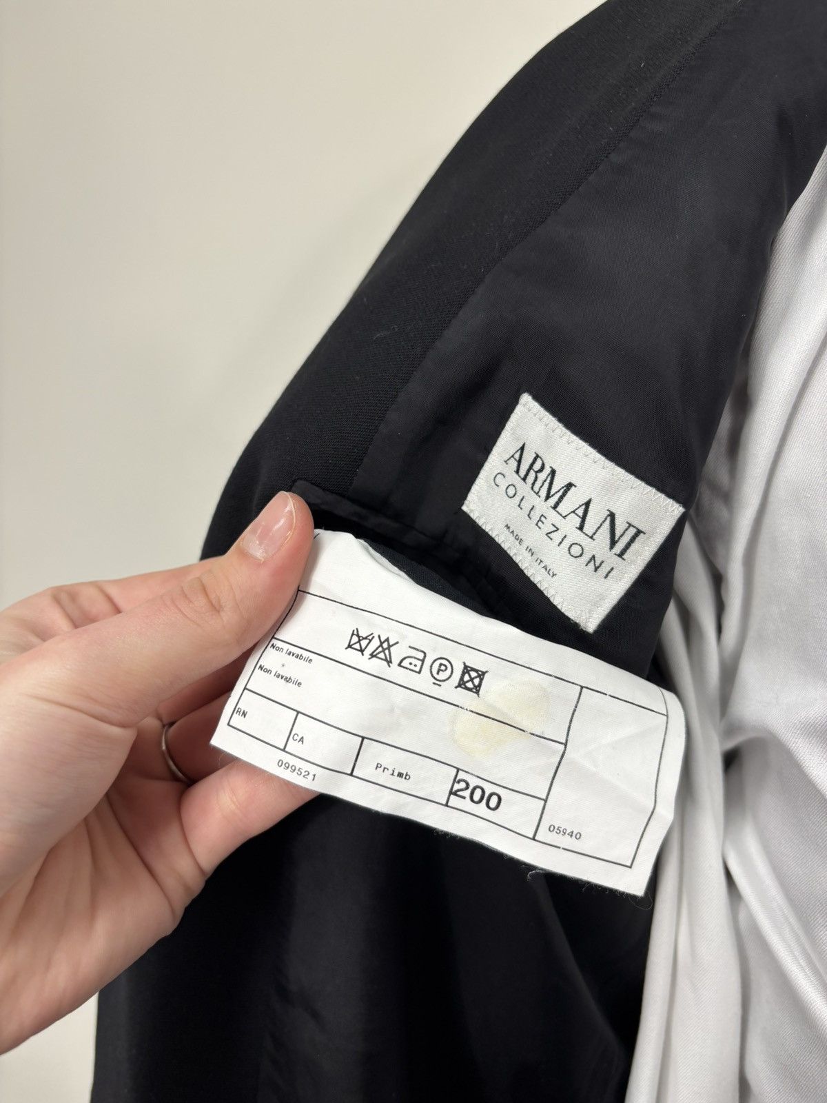 Armani Collezioni Armani Collezioni Men’s Black Wool Blazer Jacket Sport Coat Size 36R - 11 Thumbnail