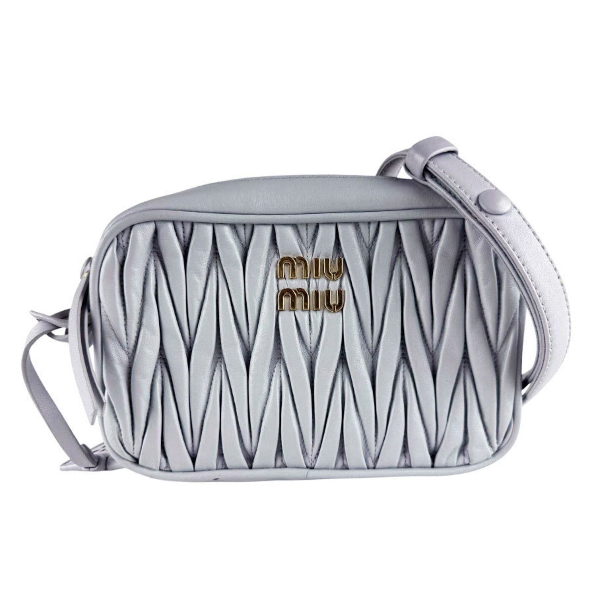 Miu Miu Miu Miu Miu shoulder bag, Matelassé leather, light gray, women's, z10256 Size ONE SIZE - 1 Thumbnail