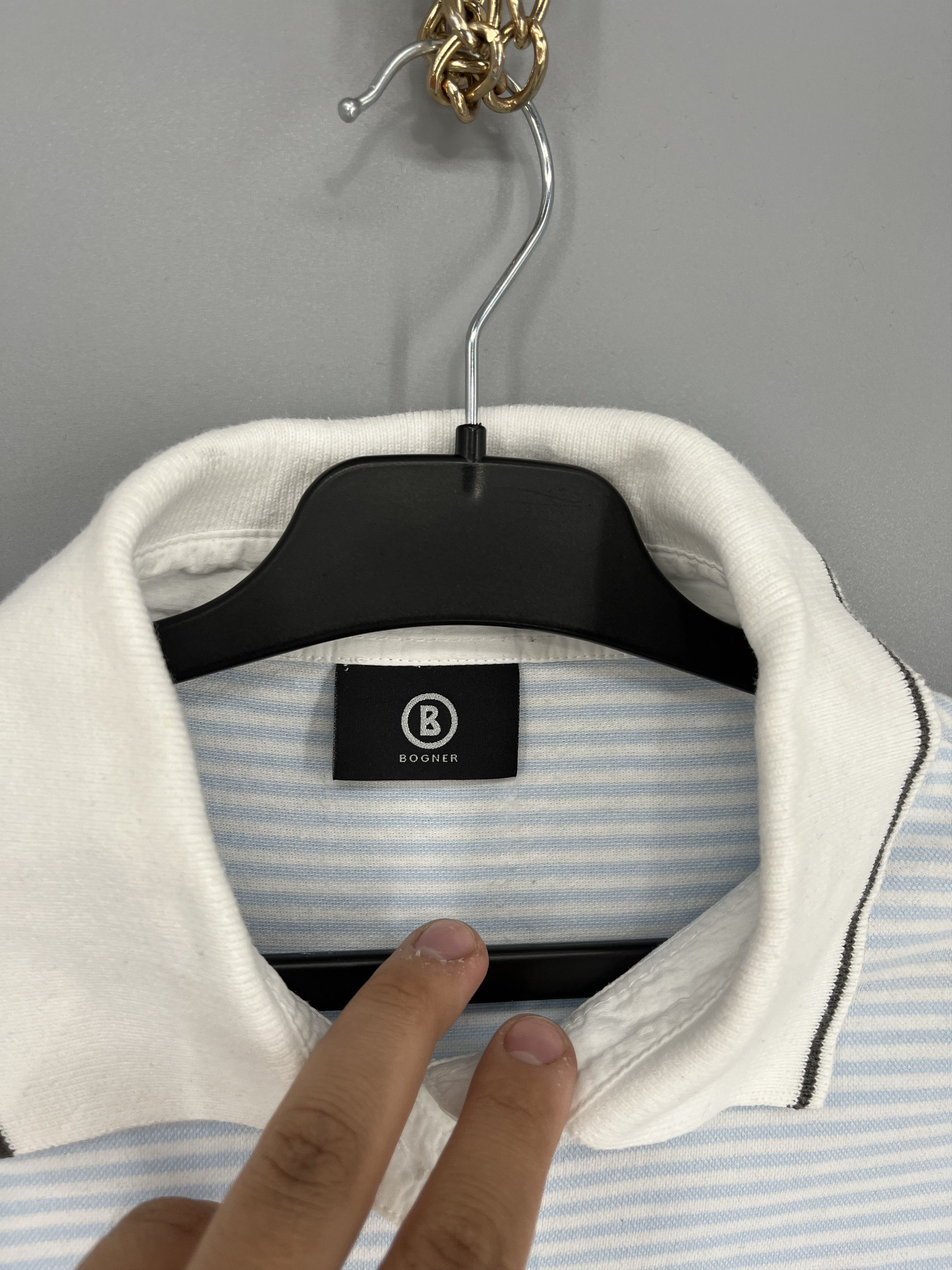 Bogner Bogner Premium Women’s Short Sleeve Striped Polo Shirt Size XXL / US 16-18 / IT 52-54 - 6 Thumbnail