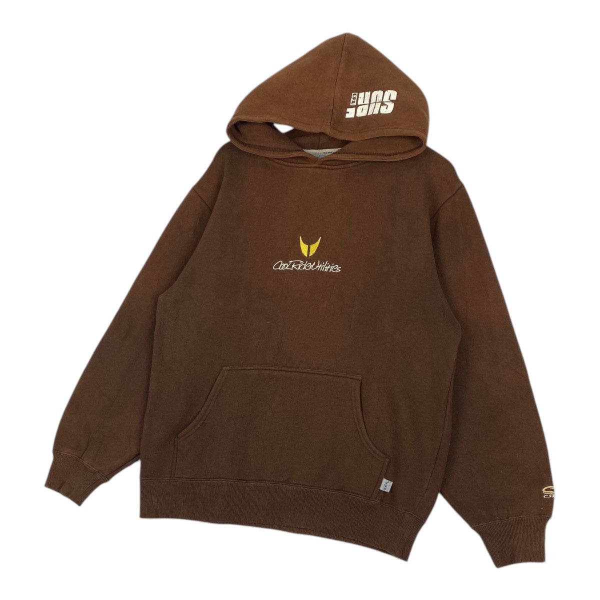 Designer × Vintage Vintage Cru Hoodie Sweater Embroidery Brown Size US M / EU 48-50 / 2 - 2 Thumbnail