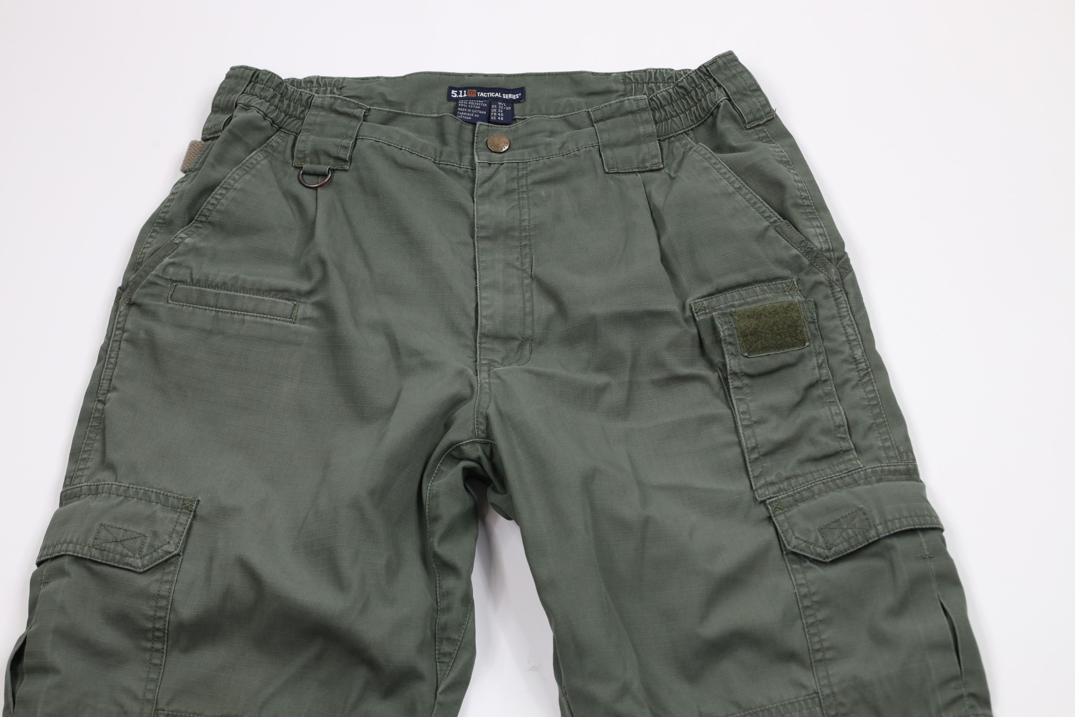Vintage 5.11 Tactical Series Faded Ripstop Uniform Cargo Pants Green Size US 32 / EU 48 - 2 Thumbnail