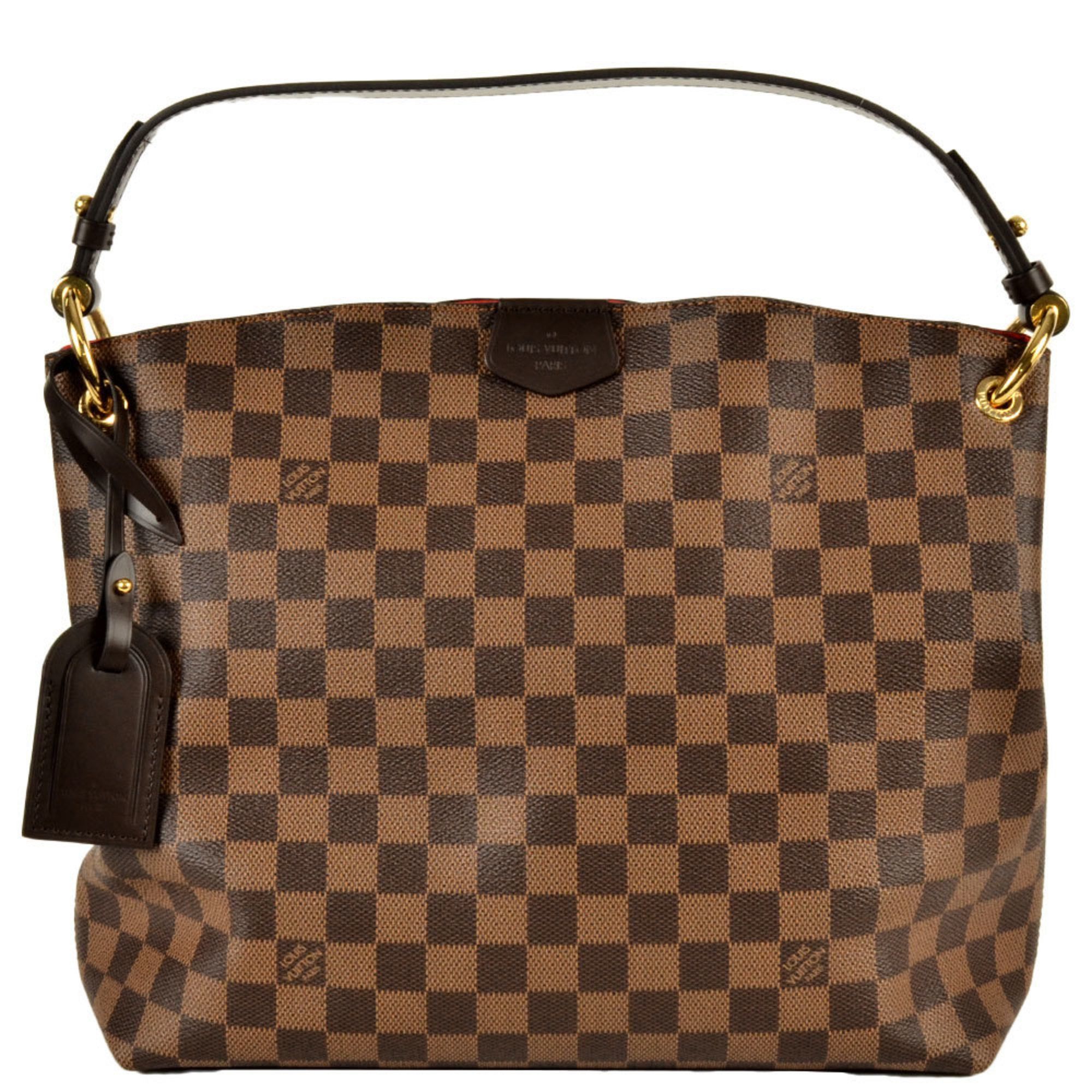 Louis Vuitton Graceful Pm Shoulder Bag Damier Ebene N44044 Brown Mi1108 Women's