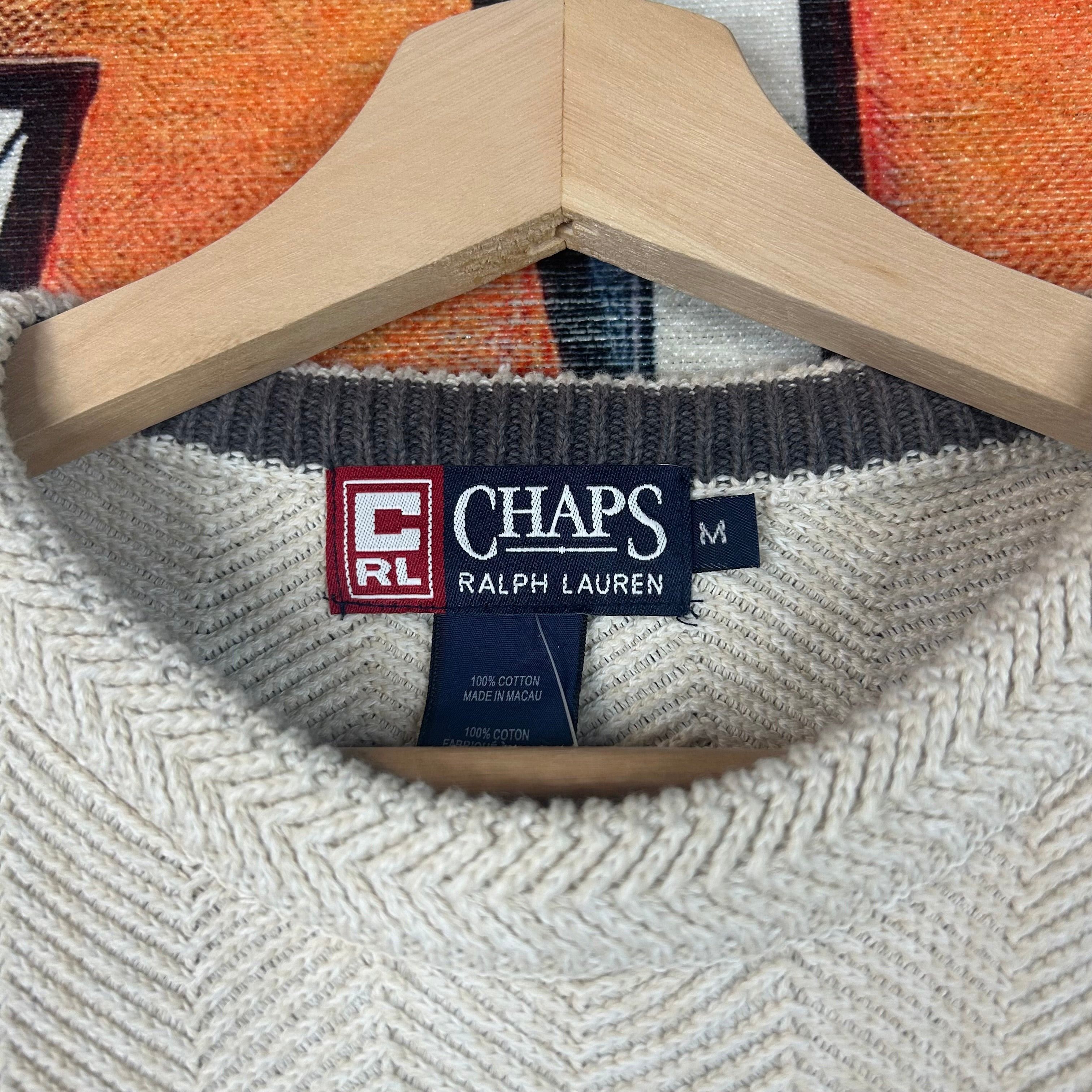 Chaps × Vintage Vintage 90s Chaps Ralph Lauren Cable Knit Sweatshirt Size M Size US M / EU 48-50 / 2 - 3 Thumbnail